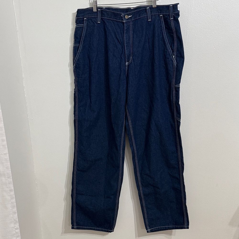 NEW Carhartt Workwear Jeans Mens 38x32 Dark Wash